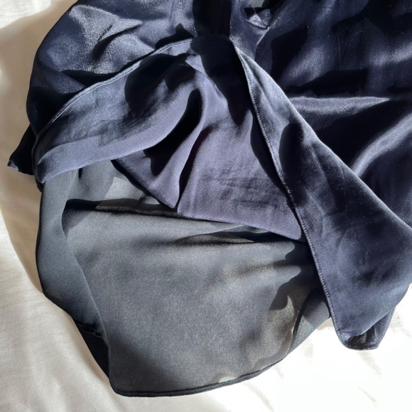 Navy Blue Large Silk Lined Cami - Picture 2 of 3